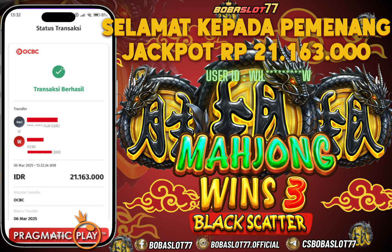 Wede Rp 21.163.000 Cair Gk Sampe 1 Menit! Menang Mudah di Bobaslot77