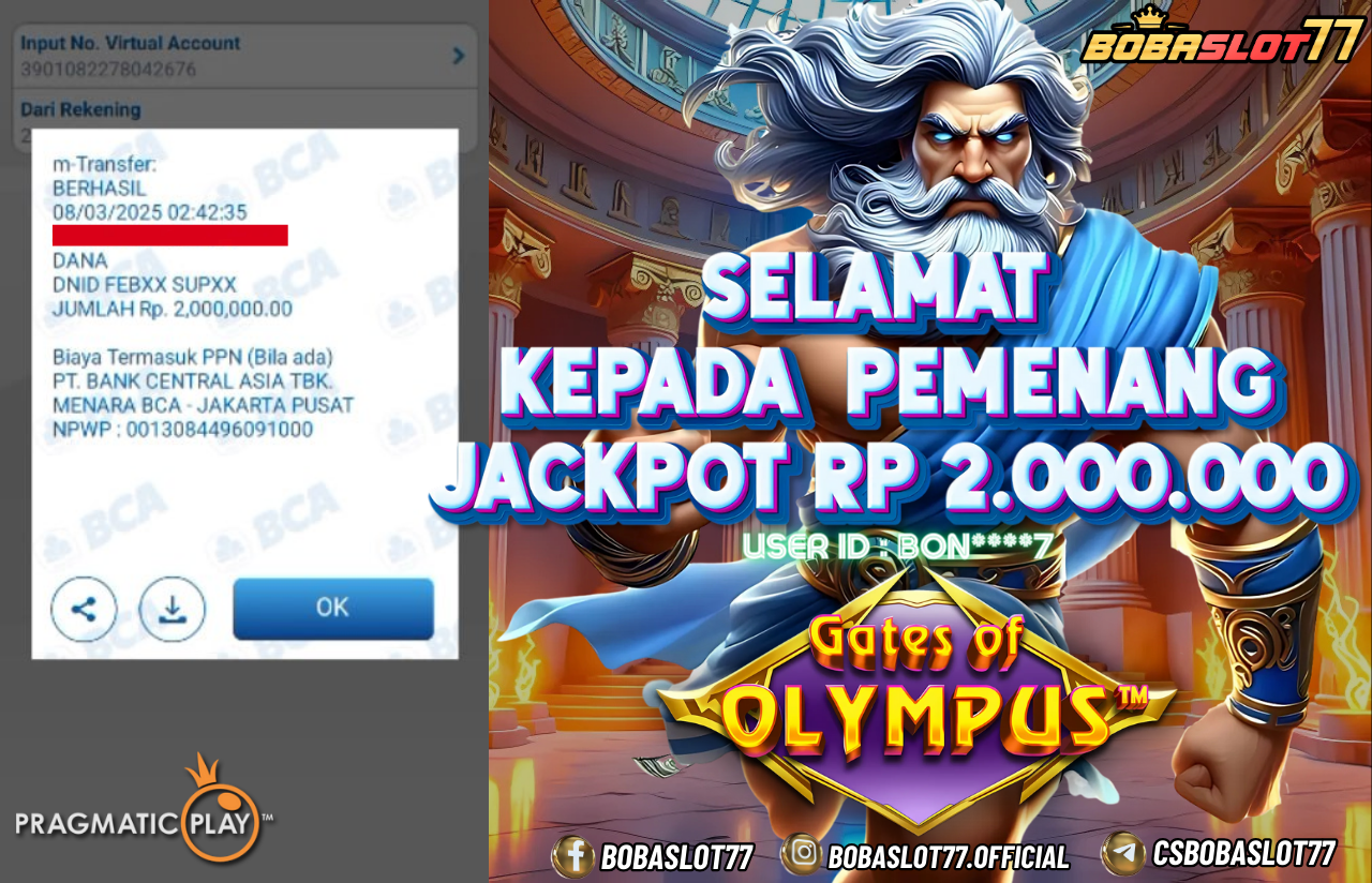 Wede Rp 2.000.000 Cair Gk Sampe 1 Menit! Menang Mudah di Bobaslot77