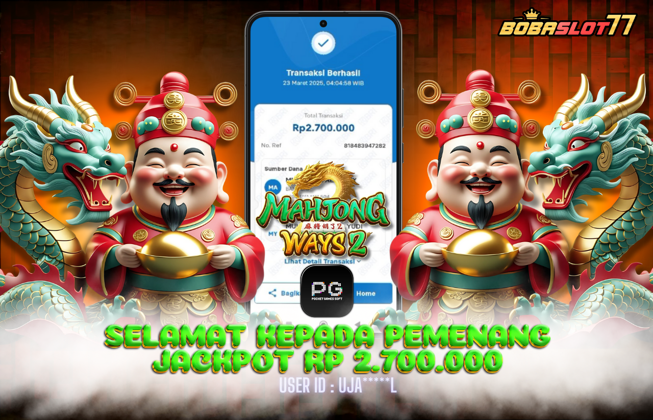 Selamat kepada id : Uja*****l Wede Rp 2.700.000 di Game MAHJONG WAYS 2 PG SOFT Cair Gk Sampe 1 Menit! Menang Mudah di Bobaslot77	